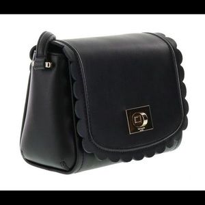 Kate Spade Kate Jazmin Maple Court Leather Shoulder Bag in Black